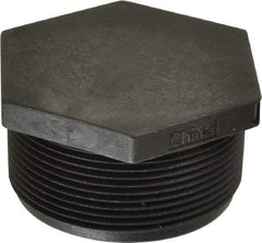 Green Leaf - 2" Polypropylene Plastic Pipe Plug - MIPT End Connections - Apex Tool & Supply