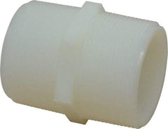 Green Leaf - 2" Nylon Plastic Pipe Hex Nipple - MIPT x MIPT End Connections - Apex Tool & Supply