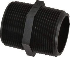 Green Leaf - 1-1/2" Polypropylene Plastic Pipe Hex Nipple - MIPT x MIPT End Connections - Apex Tool & Supply