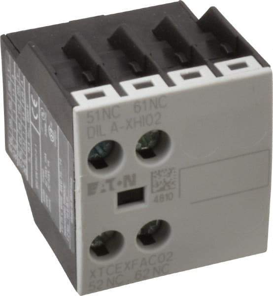 Eaton Cutler-Hammer - 7, 9, 12, 15, 18, 25, 32 Amp, Contactor Front Mount Auxiliary Contact - For Use with XT Contactor and XTRE Control Relay - Apex Tool & Supply
