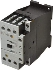 Eaton Cutler-Hammer - 3 Pole, 24 to 27 Coil VDC, 40 Amp, Nonreversible Open Enclosure IEC Contactor - 1 Phase hp: 2 at 115 V, 3 at 200 V, 5 at 230 V, 3 Phase hp: 10 at 230 V, 15 at 460 V, 20 at 575 V, 7.5 at 200 V, 25 Amp Inductive Load Rating Listed - Apex Tool & Supply