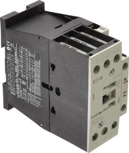 Eaton Cutler-Hammer - 3 Pole, 24 to 27 Coil VDC, 40 Amp, Nonreversible Open Enclosure IEC Contactor - 1 Phase hp: 3 at 115 V, 5 at 200 V, 5 at 230 V, 3 Phase hp: 10 at 200 V, 10 at 230 V, 20 at 460 V, 25 at 575 V, 32 Amp Inductive Load Rating Listed - Apex Tool & Supply