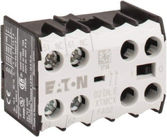 Eaton Cutler-Hammer - 6 to 9 Amp, Contactor Front Mount Auxiliary Contact - For Use with Miniature Contactor and XTRM Miniature Control Relay - Apex Tool & Supply