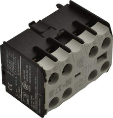 Eaton Cutler-Hammer - 6 to 9 Amp, Contactor Front Mount Auxiliary Contact - For Use with Miniature Contactor and XTRM Miniature Control Relay - Apex Tool & Supply