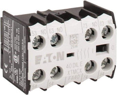 Eaton Cutler-Hammer - 6 to 9 Amp, Contactor Front Mount Auxiliary Contact - For Use with Miniature Contactor and XTRM Miniature Control Relay - Apex Tool & Supply