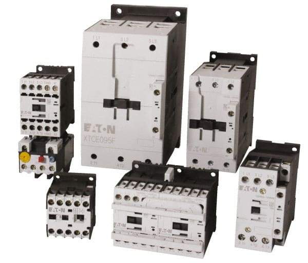 Eaton Cutler-Hammer - 3 Pole, 24 to 27 Coil VDC, 125 Amp, Nonreversible Open Enclosure IEC Contactor - 1 Phase hp: 15 at 200 V, 15 at 230 V, 7.5 at 115 V, 3 Phase hp: 100 at 575 V, 25 at 200 V, 40 at 230 V, 75 at 460 V, 95 Amp Inductive Load Rating Listed - Apex Tool & Supply