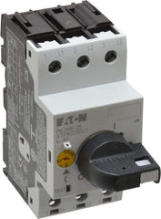 Eaton Cutler-Hammer - 25 Amp, IEC, Open Pushbutton Manual Motor Starter - 45mm Wide x 94mm Deep x 3.6667" High, 15 hp at 480 V, 20 hp at 600 V & 7-1/2 hp at 240 V, CE Approved, CSA Certified, DIN VDE, EN/IEC, UL 508 Type E Compliant & UL Listed - Apex Tool & Supply