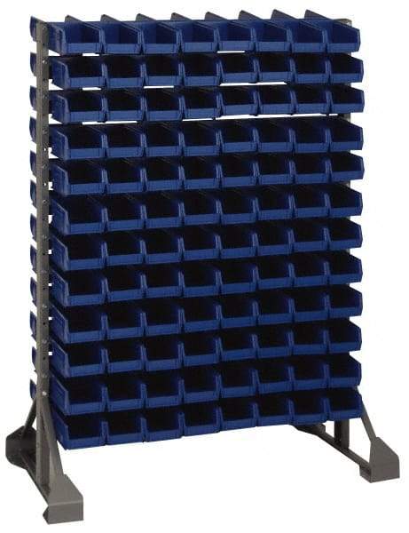Quantum Storage - 192 Bin Rail Unit with Bins - 36 Inch Overall Width x 25 Inch Overall Depth x 53 Inch Overall Height, Red Polypropylene / Polyethylene Bins - Apex Tool & Supply