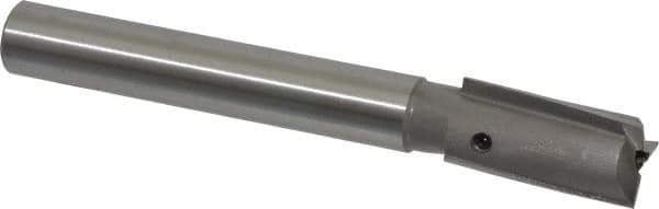 Made in USA - 25/32" Diam, 5/8" Shank, Diam, 3 Flutes, Straight Shank, Interchangeable Pilot Counterbore - Apex Tool & Supply