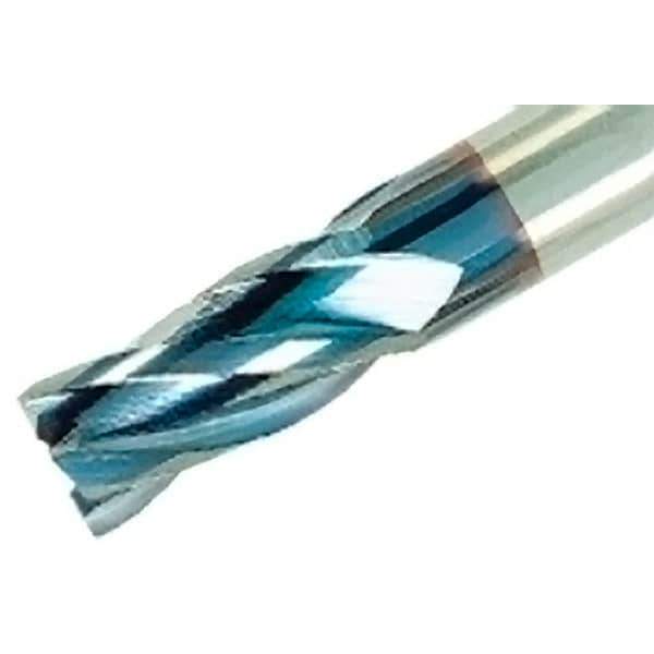 Iscar - 1", 4 Flute, Single End, Solid Carbide, Corner Chamfer End Mill - 4" OAL, 30° Helix, Right Hand Flute, 1-3/4" LOC, Right Hand Cut - Apex Tool & Supply