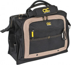 CLC - 58 Pocket Tan & Black Polyester Tool Bag - 18" Wide x 7" Deep x 14" High - Apex Tool & Supply