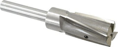 Value Collection - 1-1/8" Diam, 1/2" Shank, Diam, 4 Flutes, Straight Shank, Interchangeable Pilot Counterbore - Apex Tool & Supply