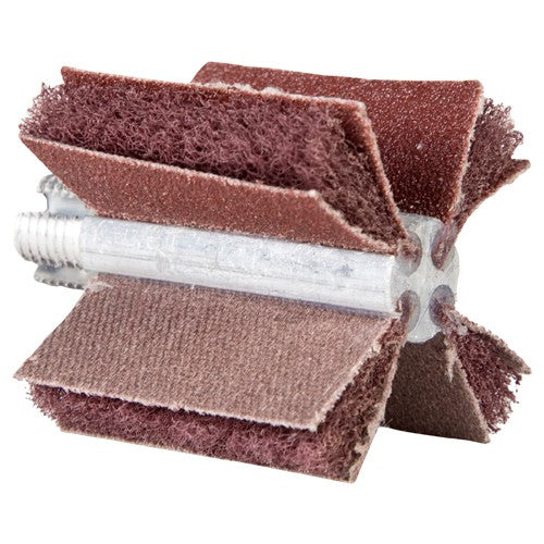 1 3/4″ × 1 1/2″ Interleaf Bore Polisher 80 Grit Very Fine Aluminum Oxide X Weight Cotton/Poly Backing Fits 1 - 1 1/2″ Inside Diameter - Apex Tool & Supply