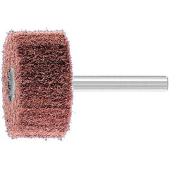 PFERD - 1-1/2" Diam x 3/4" Face Width, Aluminum Oxide Nonwoven Mounted Flap Wheel - 1/4" Shank Mount, 180 Grit, 15,000 Max RPM - Apex Tool & Supply