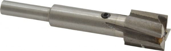 Value Collection - 19/32" Diam, 1/4" Shank, Diam, 4 Flutes, Straight Shank, Interchangeable Pilot Counterbore - Apex Tool & Supply