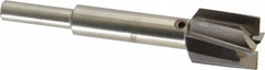 Value Collection - 21/32" Diam, 1/4" Shank, Diam, 4 Flutes, Straight Shank, Interchangeable Pilot Counterbore - Apex Tool & Supply