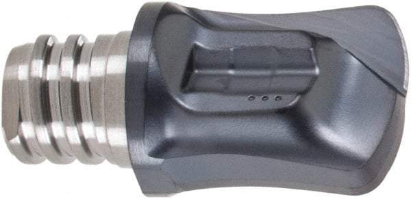 Iscar - MM FF Grade IC908 Carbide End Milling Tip Insert - TiAlN Finish, 2 Flutes, 10mm Cutting Diam, 0.6mm Depth of Cut, 12.5mm Extension, 0.079" Cnr Rad - Apex Tool & Supply