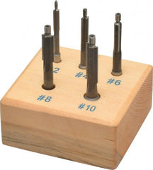 Value Collection - #10 to #2 Wire Fillister Head Screw Compatible, High Speed Steel, Solid Pilot Counterbore Set - Apex Tool & Supply