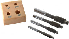 Value Collection - 1/4 to 1/2" Fillister Head Screw Compatible, High Speed Steel, Solid Pilot Counterbore Set - Apex Tool & Supply