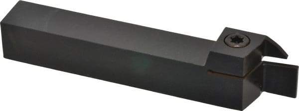 Kennametal - External Thread, 0.55" Max Depth of Cut, 3mm Min Groove Width, 127mm OAL, Right Hand Indexable Grooving Cutoff Toolholder - 19.05mm Shank Height x 19.05mm Shank Width, A4..03.. Insert Style, A4SM Toolholder Style, Series A4 - Apex Tool & Supply