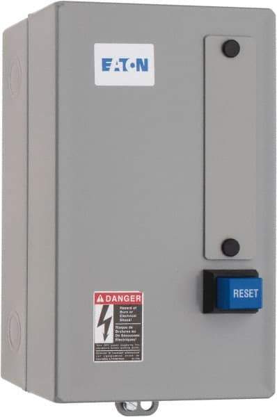 Eaton Cutler-Hammer - 240 Coil VAC, 18 Amp, NEMA Size 1, Nonreversible Enclosed Enclosure NEMA Motor Starter - 7-1/2 hp at 1 Phase, 1 Enclosure Rating - Apex Tool & Supply