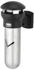 Rubbermaid - 0.6 Gal Stainless Steel Cigarette & Cigar Receptacle - 11-5/8" Wide x 18" High - Apex Tool & Supply
