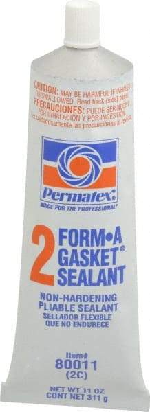 Permatex - 11 oz Tube Black Rosin Gasket Sealant - -65 to 400°F Operating Temp, 24 hr Full Cure Time - Apex Tool & Supply