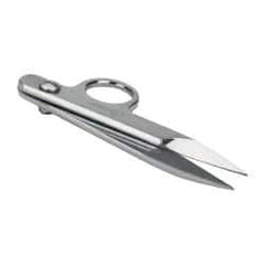 Clauss - 1-1/4" Length of Cut, Straight Pattern Nipper Snip - 4-1/4" OAL, Double Plated Chrome Over Nickel Handle - Apex Tool & Supply