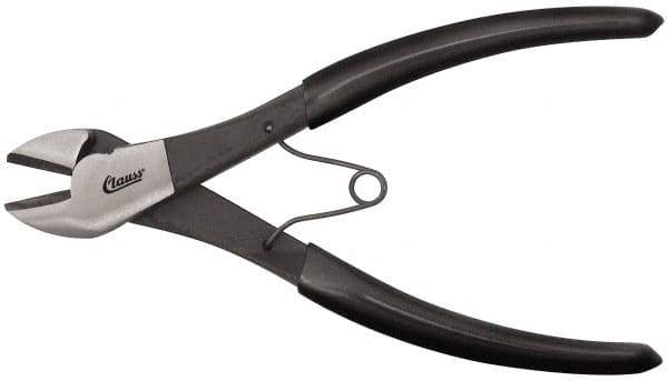 Clauss - 7" OAL, Wire Cutter - 7/8" Jaw Length x 1-1/8" Jaw Width, Standard Head, Vinyl Coated Handle - Apex Tool & Supply