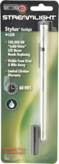 Streamlight - Blue LED Bulb, 2 Lumens, Mini Flashlight - Silver Aluminum Body, 3 AAAA Alkaline Batteries Included - Apex Tool & Supply