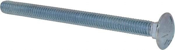 Value Collection - 5/16-18 UNC 4" Length Under Head, Standard Square Neck, Carriage Bolt - Grade 5 Steel, Zinc-Plated Finish - Apex Tool & Supply