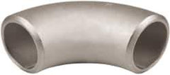 Merit Brass - 3/4" Grade 304L Stainless Steel Pipe 90° Long Radius Elbow - Butt Weld x Butt Weld End Connections - Apex Tool & Supply