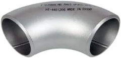 Merit Brass - 2" Grade 304L Stainless Steel Pipe 90° Long Radius Elbow - Butt Weld x Butt Weld End Connections - Apex Tool & Supply