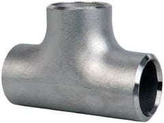 Merit Brass - 1-1/2" Grade 304L Stainless Steel Pipe Tee - Butt Weld x Butt Weld x Butt Weld End Connections - Apex Tool & Supply