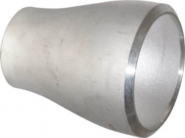 Merit Brass - 2-1/2 x 1-1/2" Grade 304L Stainless Steel Pipe Concentric Reducer - Butt Weld x Butt Weld End Connections - Apex Tool & Supply
