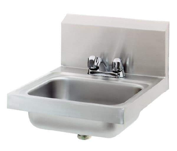 Eagle MHC - 13-1/2" Long x 9-3/4" Wide Inside, 1 Compartment, Stainless Steel Stainless Steel Hand Sink - 20 Gauge, 18-7/8" Long x 16-1/2" Wide x 14-1/4" High Outside, 6-3/4" Deep - Apex Tool & Supply