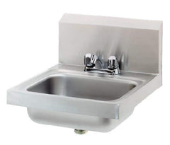 Eagle MHC - 13-1/2" Long x 9-3/4" Wide Inside, 1 Compartment, Stainless Steel Stainless Steel Hand Sink - 20 Gauge, 18-7/8" Long x 16-1/2" Wide x 14-1/4" High Outside, 6-3/4" Deep - Apex Tool & Supply