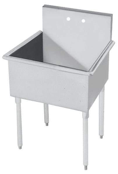 Eagle MHC - 24" Long x 24" Wide Inside, 1 Compartment, Stainless Steel Stainless Steel Scullery Sink - 16 Gauge, 27" Long x 27-1/2" Wide x 42" High Outside, 14" Deep - Apex Tool & Supply