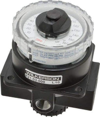 Wilkerson - 3/8 NPT Port, 180 CFM, Zinc Dial Air Regulator - 5 to 160 psi Range, 300 Max psi Supply Pressure, 1/4" Gauge Port Thread, 3.2" Wide x 4.19" High - Apex Tool & Supply