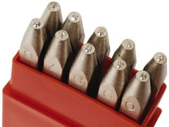 Pryor - 10 Piece, 1/8" Character Steel Stamp Set - Figures, Heavy Duty - Apex Tool & Supply