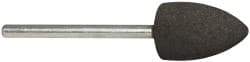 Cratex - 1/2" Max Diam x 3/4" Thick, Shape Code B42, Rubberized Point - Medium Grade, Aluminum Oxide, Mounted - Apex Tool & Supply