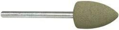 Cratex - 1/2" Max Diam x 3/4" Thick, Shape Code B42, Rubberized Point - Fine Grade, Aluminum Oxide, Mounted - Apex Tool & Supply