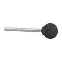 Cratex - 1/2" Max Diam x 1/2" Thick, Shape Code B121, Rubberized Point - Medium Grade, Aluminum Oxide, Mounted - Apex Tool & Supply