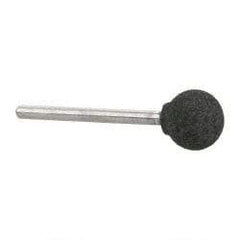 Cratex - 1/2" Max Diam x 1/2" Thick, Shape Code B121, Rubberized Point - Medium Grade, Aluminum Oxide, Mounted - Apex Tool & Supply