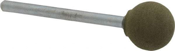 Cratex - 1/2" Max Diam x 1/2" Thick, Shape Code B121, Rubberized Point - Fine Grade, Aluminum Oxide, Mounted - Apex Tool & Supply