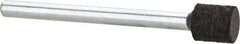 Cratex - 1/4" Max Diam x 1/4" Thick, Shape Code W160, Rubberized Point - Medium Grade, Aluminum Oxide, Mounted - Apex Tool & Supply