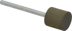 Cratex - 1/2" Max Diam x 1/2" Thick, Shape Code W185, Rubberized Point - Fine Grade, Aluminum Oxide, Mounted - Apex Tool & Supply