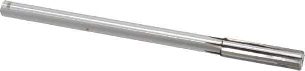 Made in USA - 0.511" Carbide-Tipped 6 Flute Chucking Reamer - Straight Flute, 7/16" Straight Shank, 2" Flute Length, 8" OAL - Apex Tool & Supply