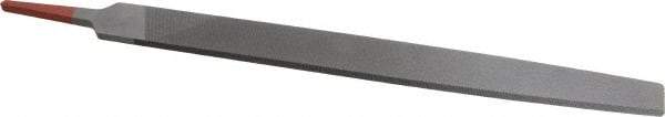 Simonds File - 12" Long, Second Cut, Flat American-Pattern File - Double Cut, Tang - Apex Tool & Supply