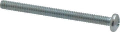 Value Collection - #8-32 UNC, 2" Length Under Head Phillips Drive Machine Screw - Pan Head, Grade 2 Steel, Zinc-Plated Finish, Without Washer - Apex Tool & Supply